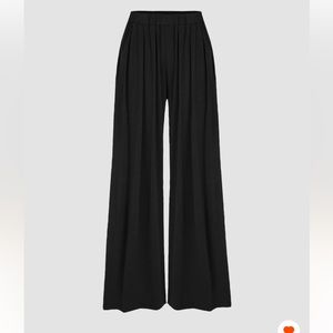 Solid elastic waist band wide leg pants from Cider; tik tok viral cider pants